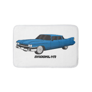 Cool-blau-Oldtimer 1959 Badematte
