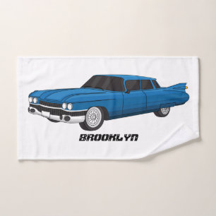 Cool-blau-Oldtimer 1959 Badhandtuch Set
