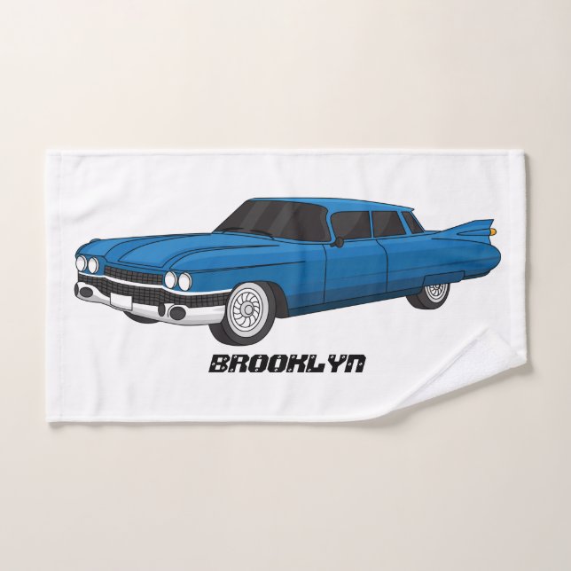 Cool-blau-Oldtimer 1959 Badhandtuch Set (Handtuch)