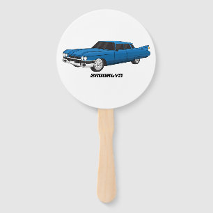 Cool-blau-Oldtimer 1959 Fächer