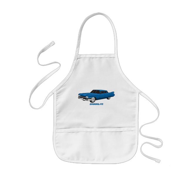 Cool-blau-Oldtimer 1959 Kinderschürze (Vorne)