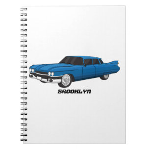Cool-blau-Oldtimer 1959 Notizblock