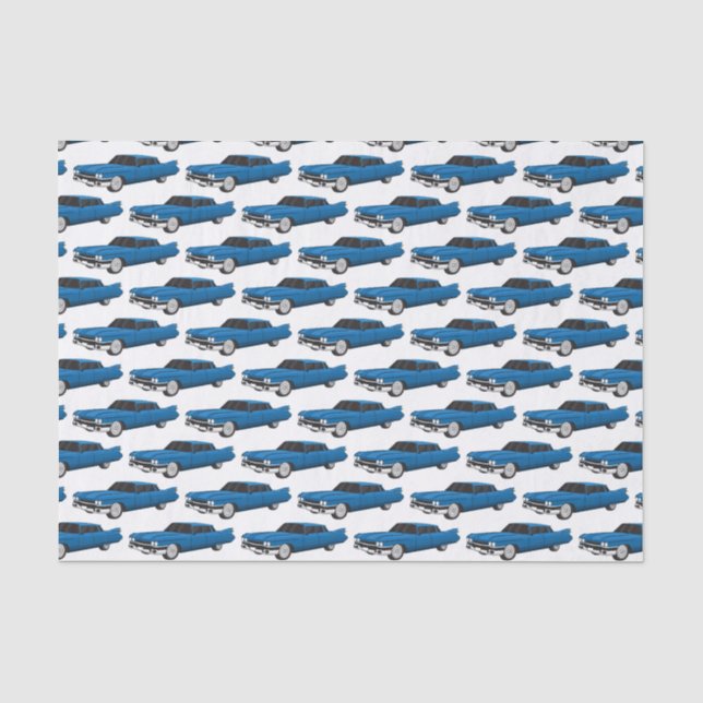 Cool-blau-Oldtimer 1959 Seidenpapier (Vorderseite)