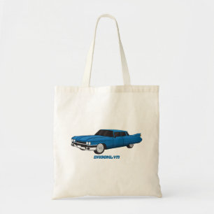 Cool-blau-Oldtimer 1959 Tragetasche
