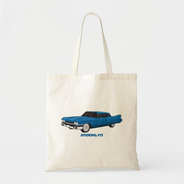 Cool-blau-Oldtimer 1959 Tragetasche (Vorne)