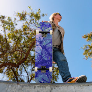 Cool-blaue abstrakte Kunst Skateboard