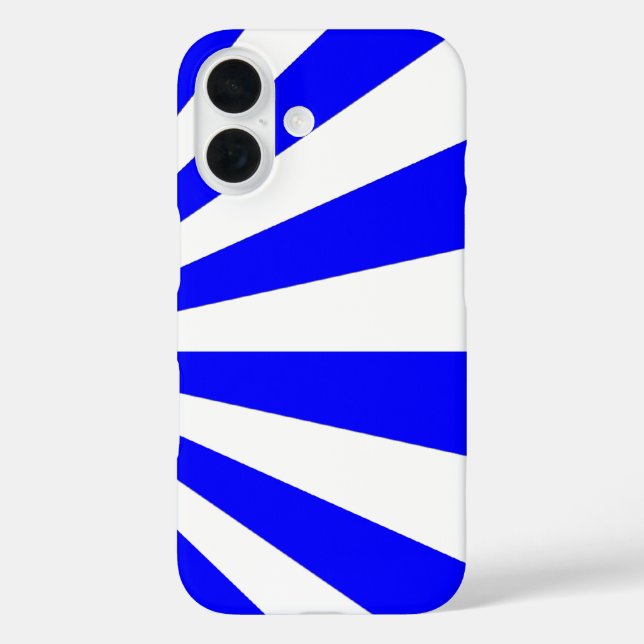 cool-blaue Streifen iPhone 16 Hülle (Rückseite)