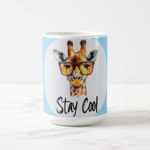 Cool bleibe - Giraffe mit Sonnenbrillen Illustrati Kaffeetasse