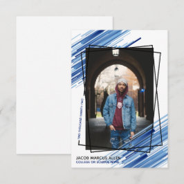 Cool Blue Abstrakt Foto Abschluss Ankündigung
