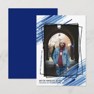 Cool Blue Abstrakt Foto Abschluss Ankündigung