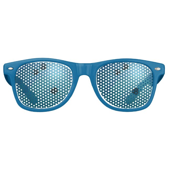Cool Blue Bowling Ball Party Shades Sonnenbrille (Vorderseite)
