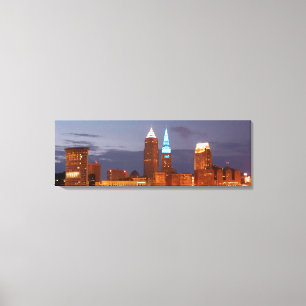 Cool Blue Cleveland Wrapped Canvas Print Leinwanddruck