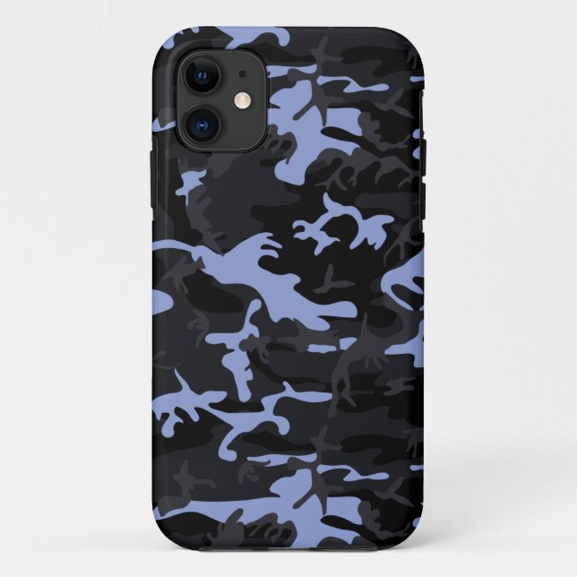 Cool Blue Highlights Camouflage Case-Mate iPhone Hülle (Rückseite)