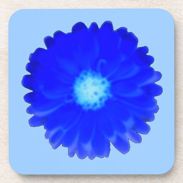 Cool Blue Marigold Cork Untersetzer (Vorderseite)