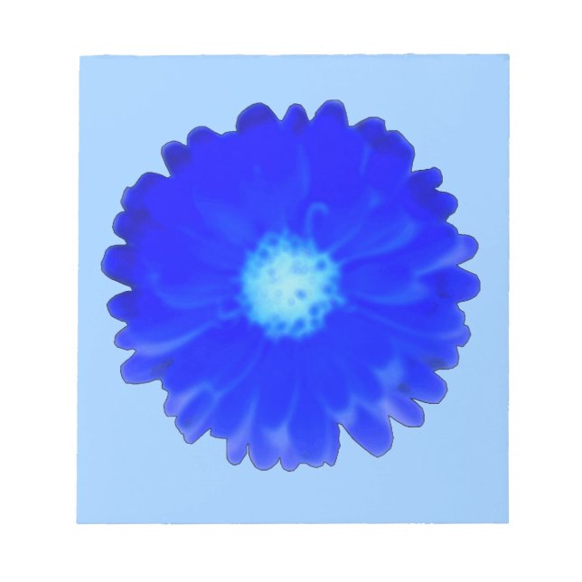 Cool Blue Marigold Notepad Notizblock (Vorderseite)
