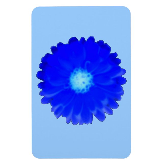 Cool Blue Marigold Premium Magnet (Vertikal)