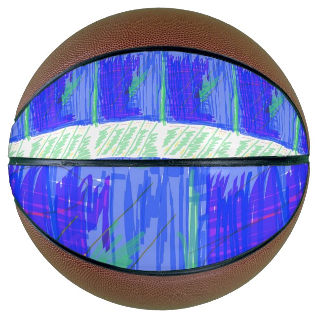 Cool Blue Nautical Abstract  Basketball (Vorderseite)