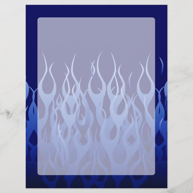 Cool Blue on Blue Racing Flames (Vorderseite)