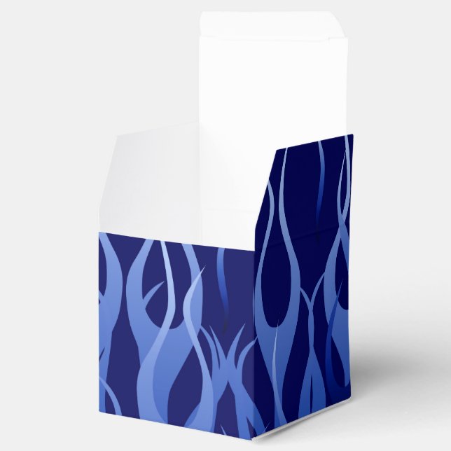 Cool Blue on Blue Racing Flames Geschenkschachtel (Geöffnet)
