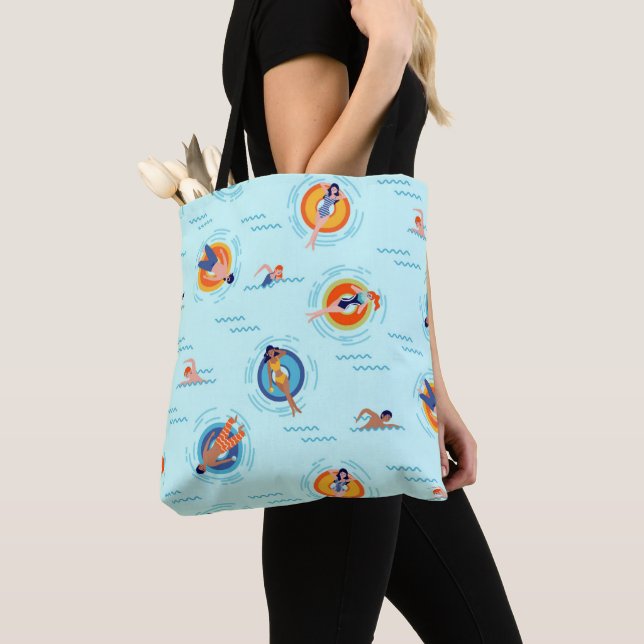Cool Blue Pool Party Sommervibe Tasche (Von Nahem)