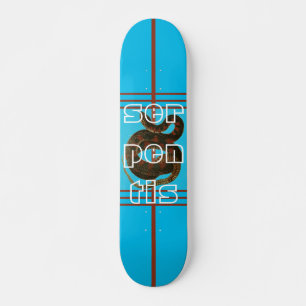 Cool Blue Serpent Design Skateboard pour débutant