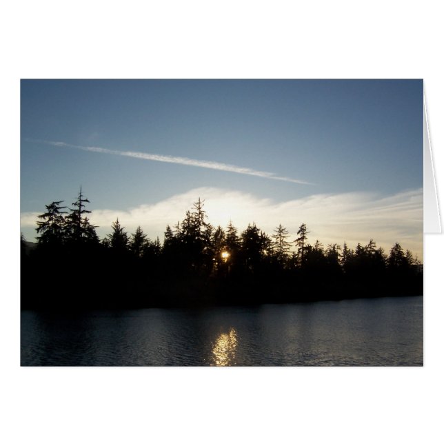 Cool Blue Sunset Note Card (Vorderseite (Horizontal))