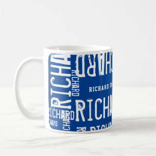Cool Blue Tasse Moderner Name wiederholt