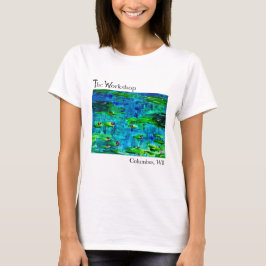 Cool Blue Water Lilypad Malerei Art T - Shirt