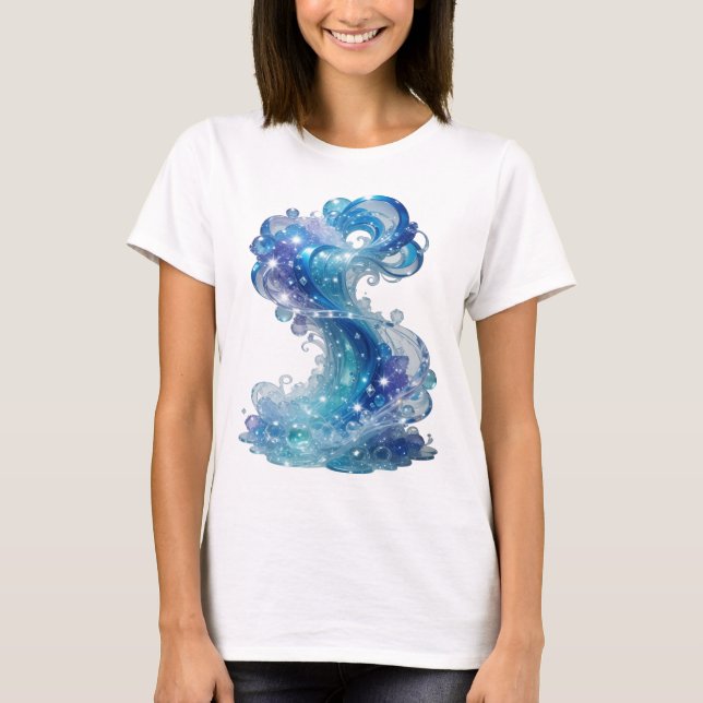 Cool Blue WATER WAVE Tee (Vorderseite)