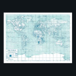 Cool Blue World Poster<br><div class="desc">Die Welt kann ein sehr cooler Ort sein - schauen Sie genau hin,  weil es eine Menge Details in dieser Karte gibt!</div>