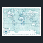 Cool Blue World Poster<br><div class="desc">Die Welt kann ein sehr cooler Ort sein - schauen Sie genau hin,  weil es eine Menge Details in dieser Karte gibt!</div>