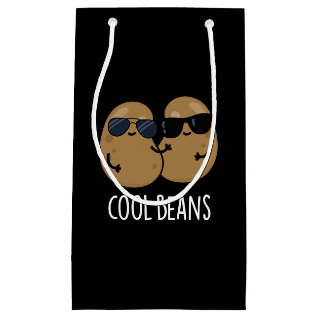 Cool Bohnen Funny Veggie Legume Pub Dark BG Kleine Geschenktüte (Vorderseite)