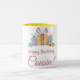 **COOL BONJOUR D'ANNIVERSAIRE COUSIN** MUG À DEUX 