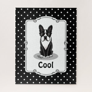 Cool Boston Terrier mit Sonnenbrille (schwarz)