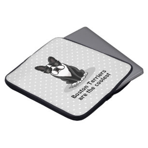 Cool Boston Terrier mit Sonnenbrille (schwarz) Laptopschutzhülle