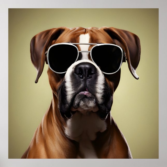 Cool Boxer Dog Poster (Vorne)