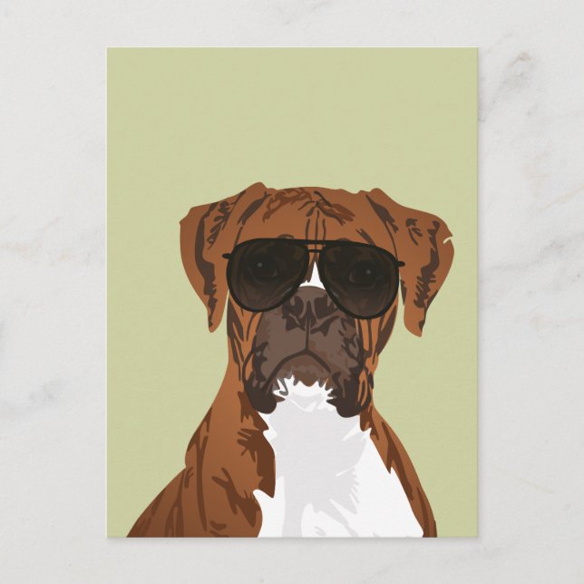 Cool Boxer Dog pour Amoureux de les chiens Carte p (Devant)