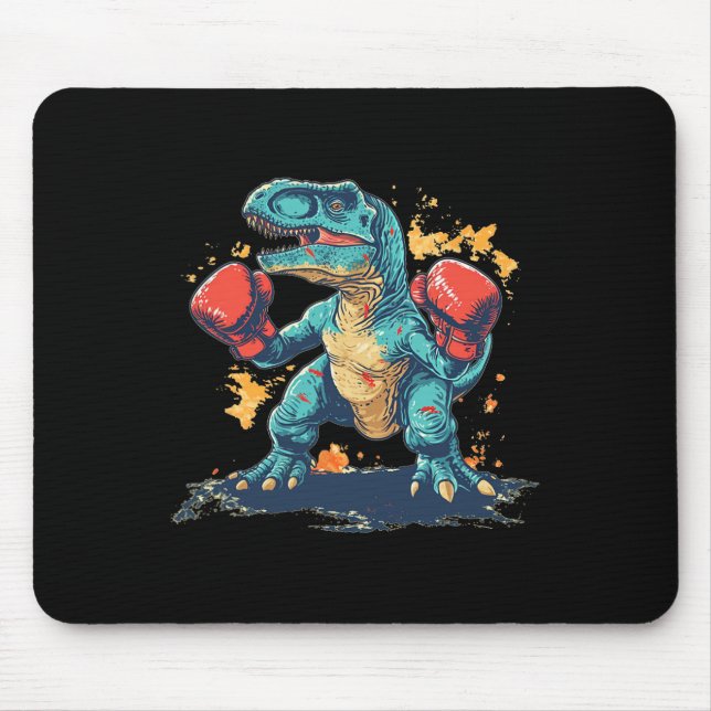 Cool Boxing Gloves With Dinosaur  Mousepad (Vorne)