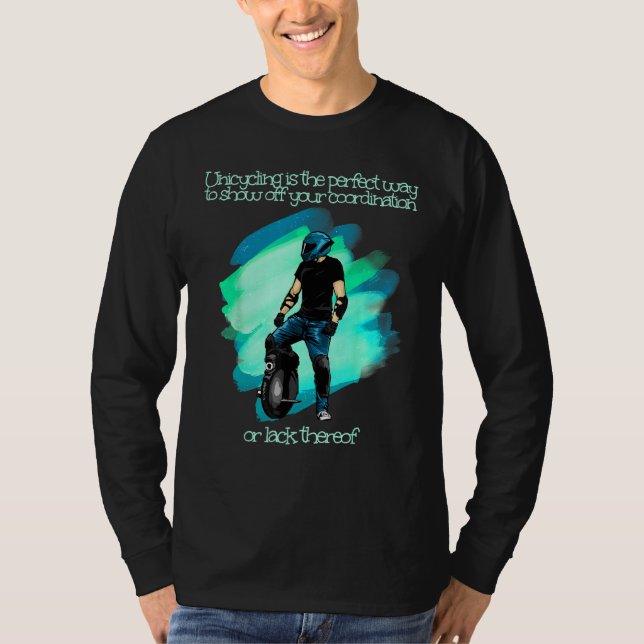 Cool Boy with Unicycle for Stuntman and unicycling T-Shirt (Vorderseite)