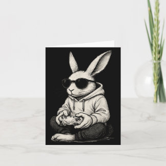 Cool Boys Easter Bunny Gamer Video Game Karte