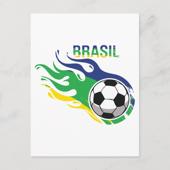 Cool Brasil Futebol Postkarte (Vorderseite)