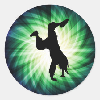 Cool Breakdancer Runder Aufkleber