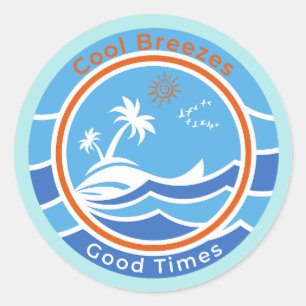 Cool Breezes Gute Zeiten Runder Aufkleber