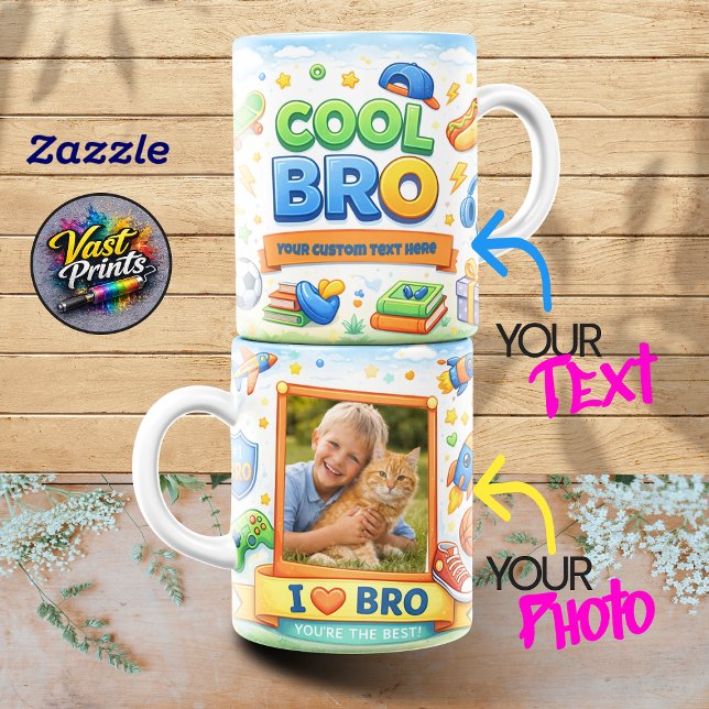 Cool Bro Photo Collage Yellow Ribbon Kaffeetasse (Cool Bro Photo Collage Yellow Ribbon Coffee Mug)