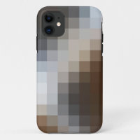 Cool Brown et gris Mosaïque Motif iphone 11 Coque