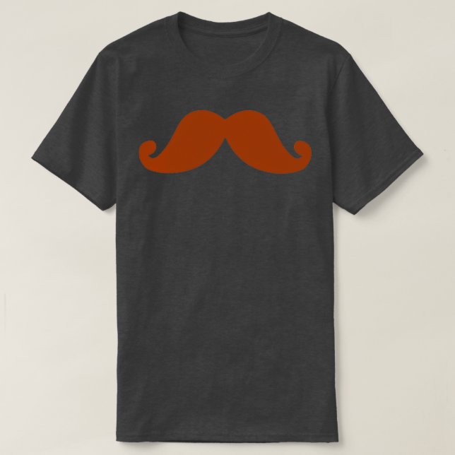 Cool Brown Mustache Design 2 T-Shirt (Design vorne)