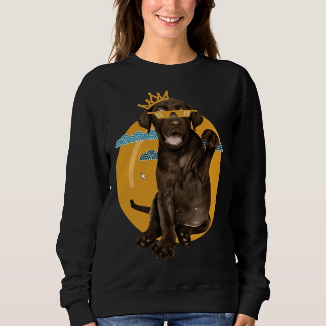 Cool Browne Labrador Retriever Sweatshirt (Vorderseite)