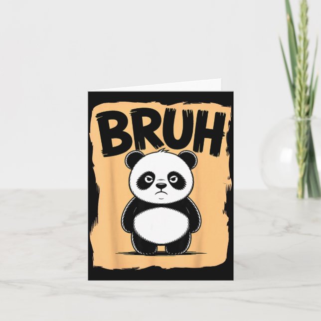 Cool Bruh Panda Men Women Kids Teens Funny Bruh Pa Karte (Vorderseite)