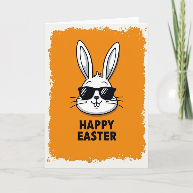 Cool Bunny Celebration Karte (Vorderseite)