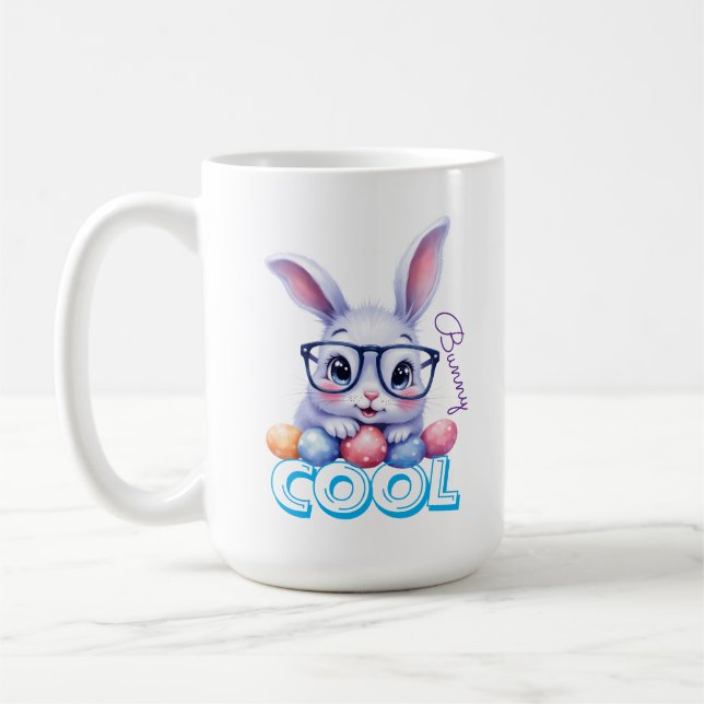 Cool Bunny Easter Personalized Kaffeetasse (Links)